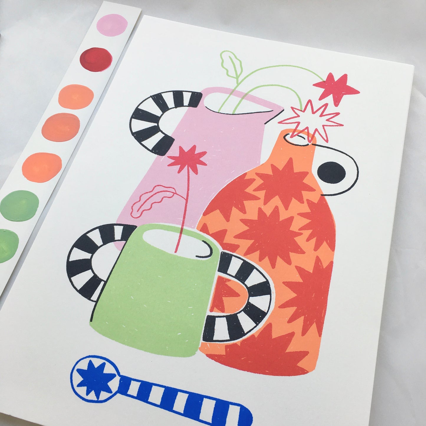 'Still Life' - 6 Colour A3 Screen Print