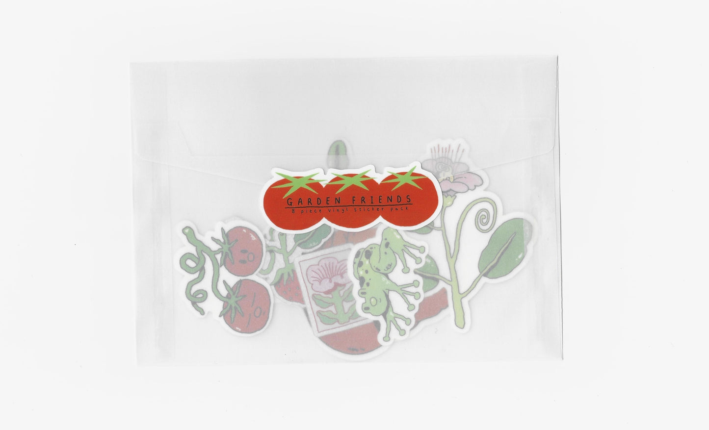 'Garden Friends' - 8 Piece Vinyl Sticker Pack