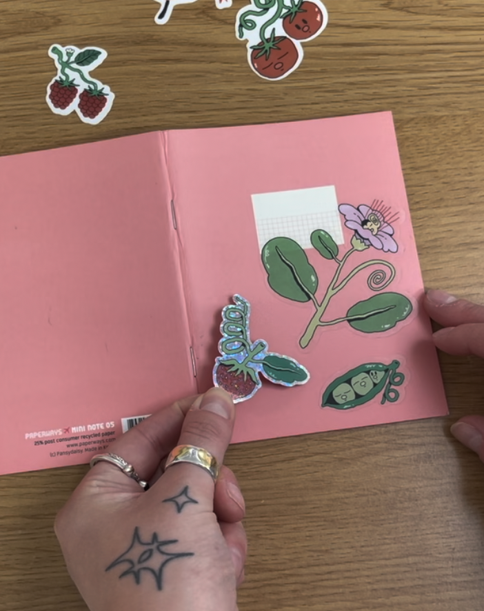 'Glittery Strawberry' - vinyl sticker