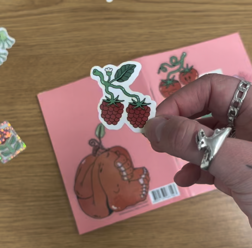 'Raspberry' - vinyl sticker