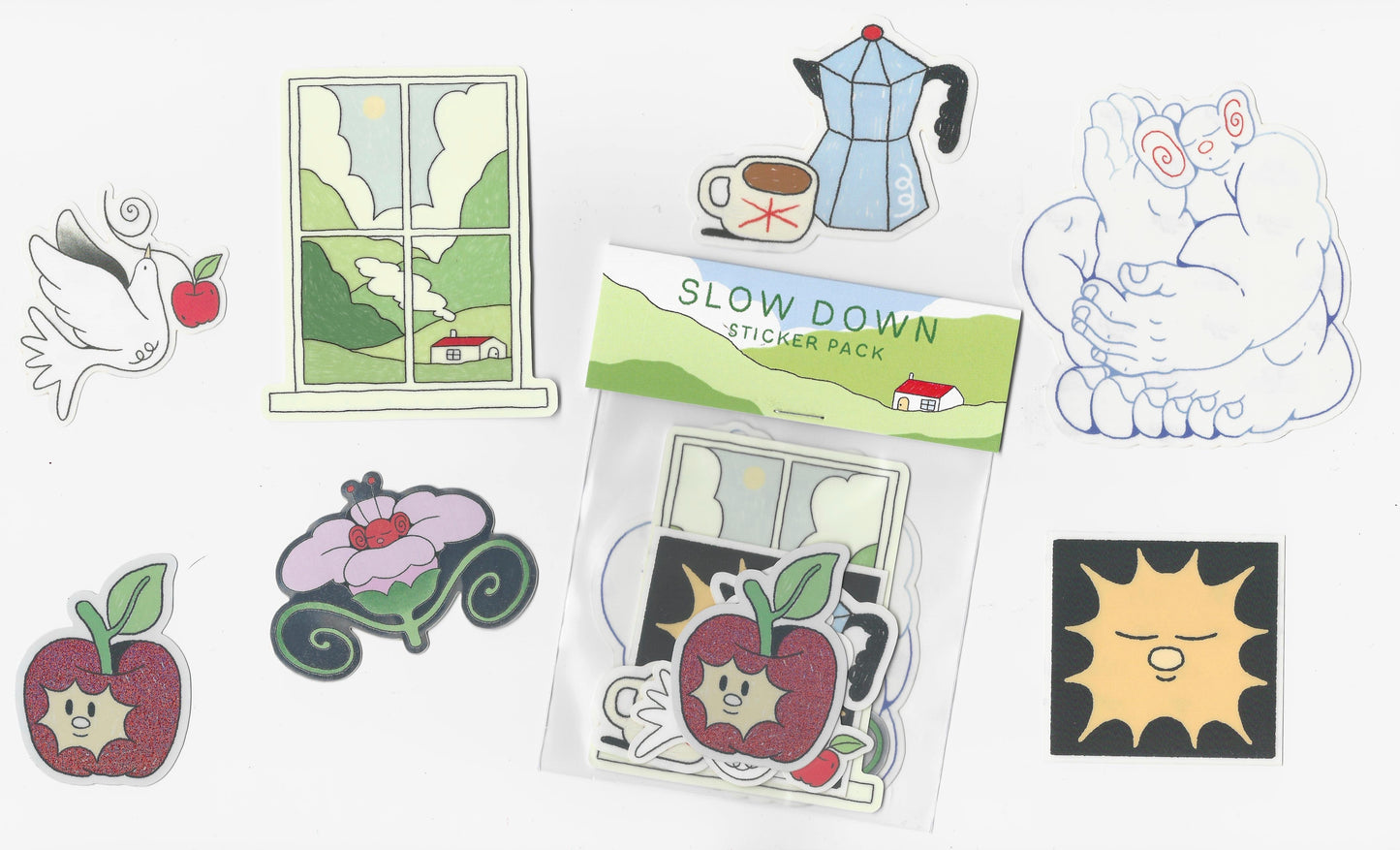 New! 'Slow Down' Sticker pack