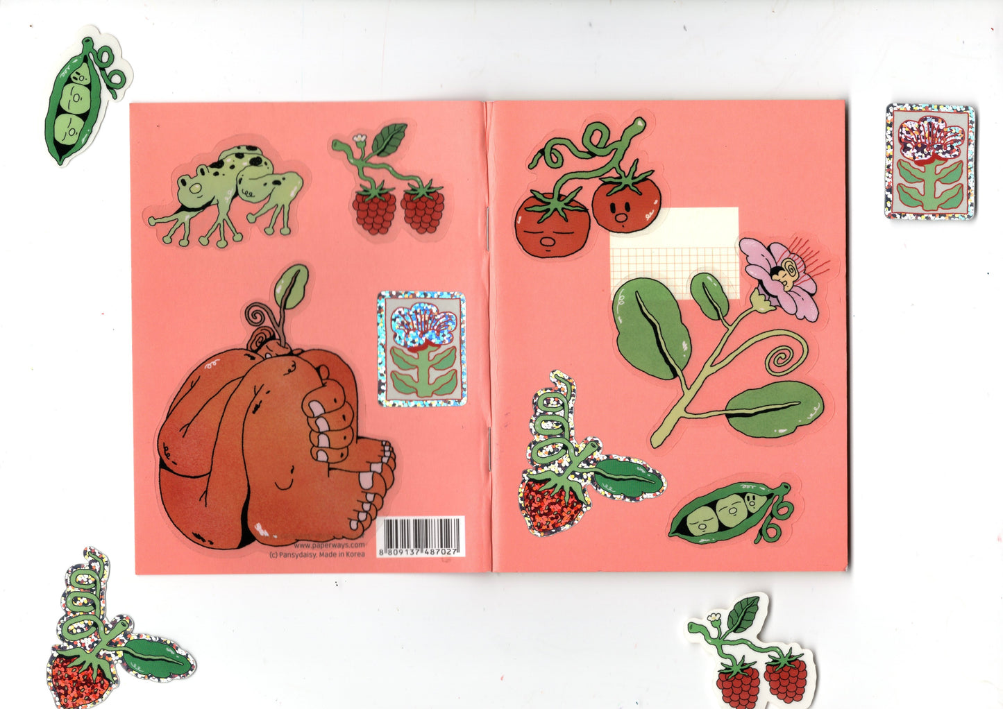 New! 'Garden Friends' - 8 Piece Vinyl Sticker Pack