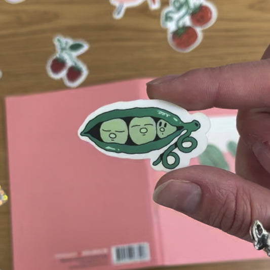'peas in a pod' - vinyl sticker